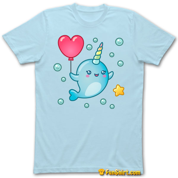 Tshirt Tee Shirt Cute Kawaii Narwhal