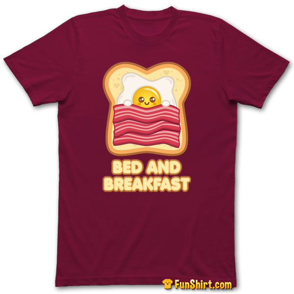 Tshirt Tee Shirt Cute Fried Egg And Bacon Toast