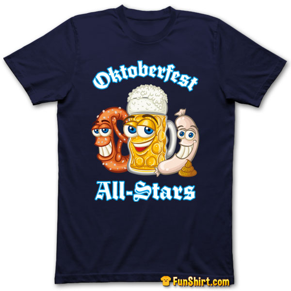 Tshirt Funny German Oktoberfest All-Stars Food